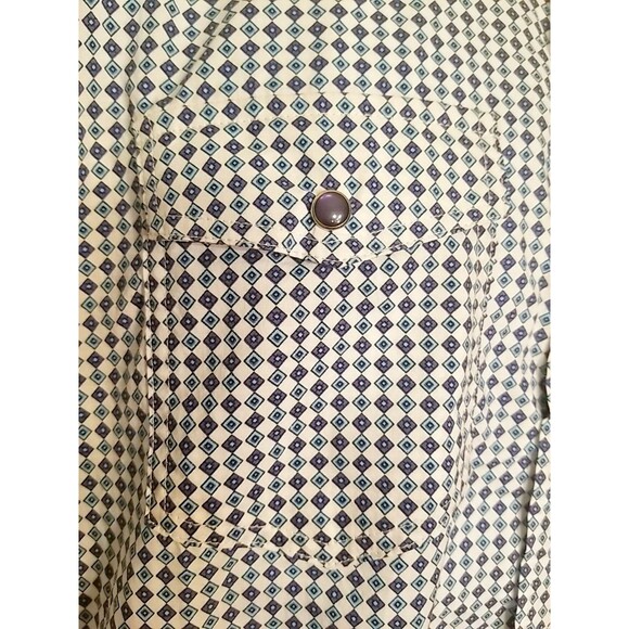 Patron Cito Red Label Pearl Snap Blue Diamond Shirt Mens Small NWOT   T53 - Picture 3 of 8